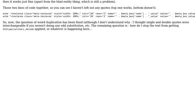 Wordpress: How do I stop HTML entities in a custom meta box from being un-htmlentitied? смотреть онлайн