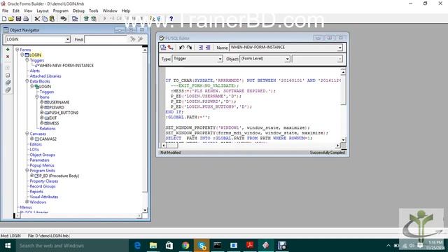 Oracle Tutorial of Software Expiry | TrainerBD.com смотреть онлайн