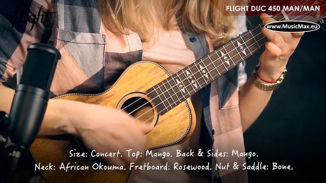 Flight DUC 450 MAN/MAN Concerto ukulele смотреть онлайн