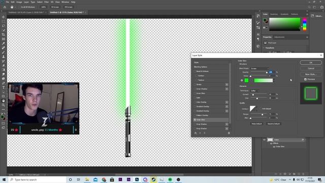 How to Make a LIGHTSABER in Photoshop 2021 смотреть онлайн