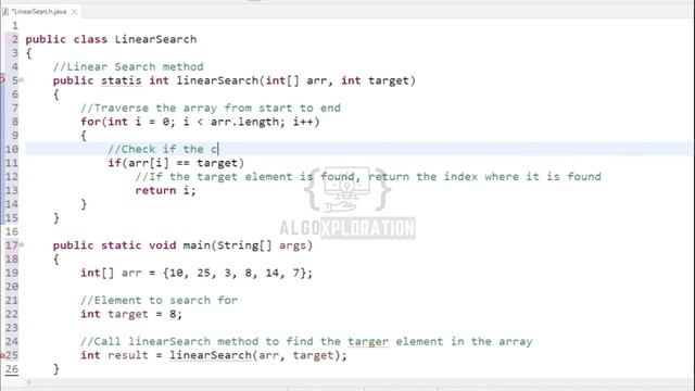 Linear Search in Java | Searching Algorithms Tutorial смотреть онлайн