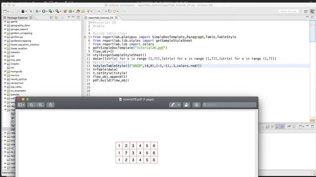 REPORTLAB|REPORTLAB PYTHON TUTORIAL|How To Add Table In Pdf Using Reprtlab Python|PART:26 смотреть онлайн