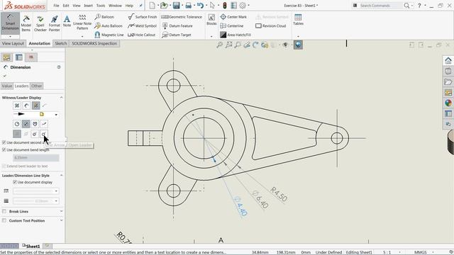 SolidWorks Drawing Tutorial View layout, Annotation, Sketch смотреть онлайн