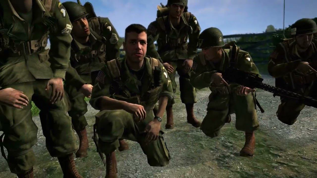 Brothers in Arms. Hells Highway 5 часть Операция Маркет Зона высадки W - к северу от Сона, Голландия смотреть онлайн