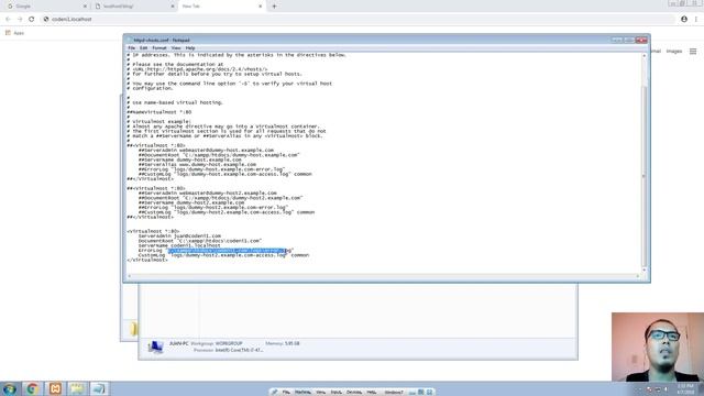 PHP Tutorial for Absolute Beginners #3 - Setting up Virtualhost in Windows 7 смотреть онлайн