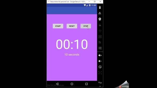 Chronometer Example Android Studio Stopwatch смотреть онлайн