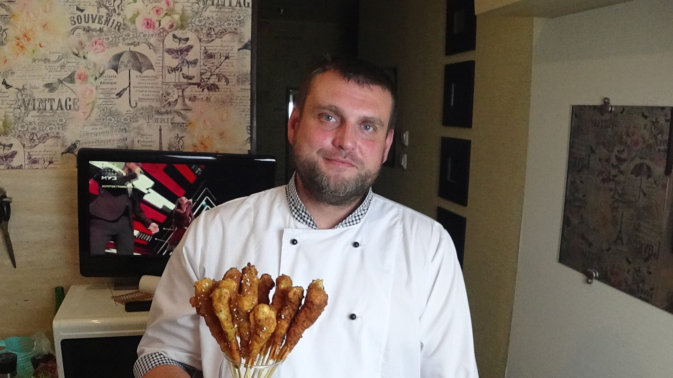 Креветки в хрустящей панировке к пенному