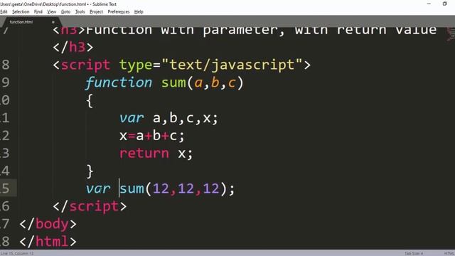 #5 Function with parameter and with return value смотреть онлайн