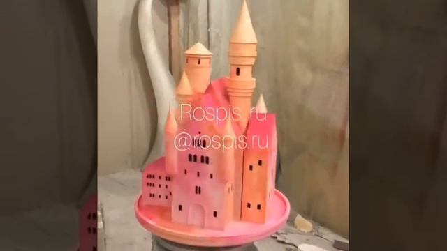 Роспись объёмных фигур. В данном видео ? замок . смотреть онлайн