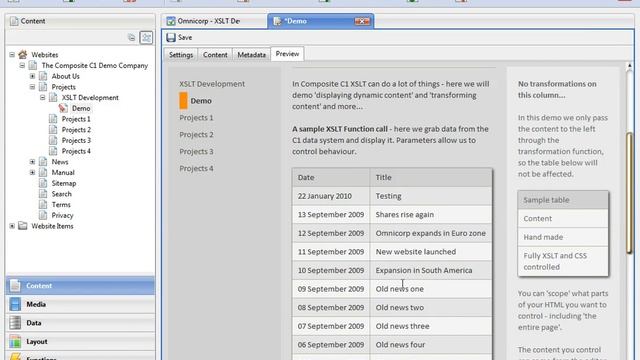 Data + XSLT driven applications in Composite C1 - Part 2 смотреть онлайн