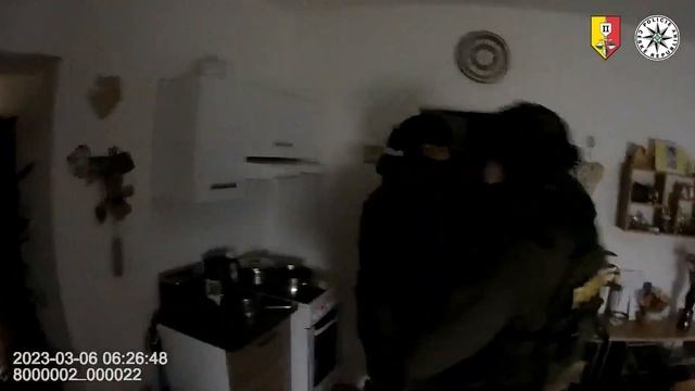 Задержание грабителей в Праге