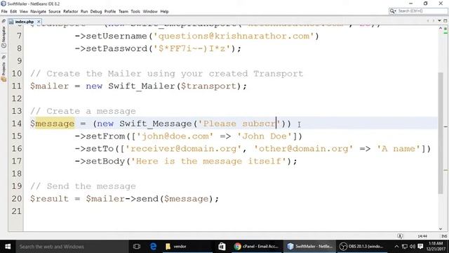 SMTP API | Send SMTP EMail Swift Mailer PHP смотреть онлайн