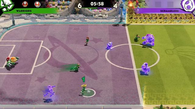 Mario Strikers: Battle League - Team Luigi vs. Team Waluigi (Hard CPU) смотреть онлайн