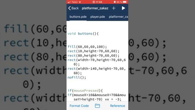 Создание платформера на Processing часть 1