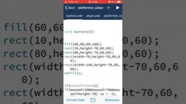 Создание платформера на Processing часть 1