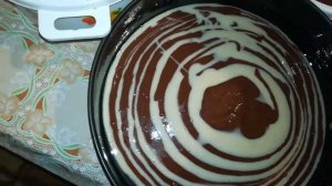 Пирог "ЗЕБРА" на молоке. Вкусный! Простой рецепт