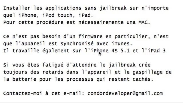 Installer les applications IPA sans jailbreak New iPad 3, iPhone 4S 5.1 смотреть онлайн