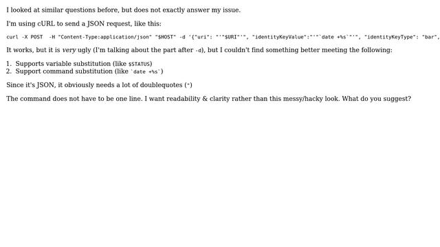 Clear Bash quoting with JSON смотреть онлайн