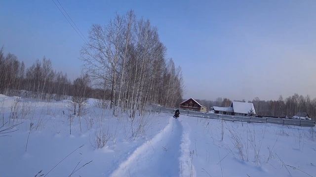В пухляк на снегоходе Stels Мороз в -30. Глубокий и рыхлый снег для снегохода едет или нет? смотреть онлайн