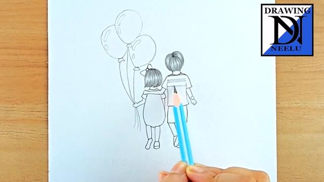 How to draw Brother and Sister Together || Pencil sketch tutorial || special raksha bandhan drawing смотреть онлайн