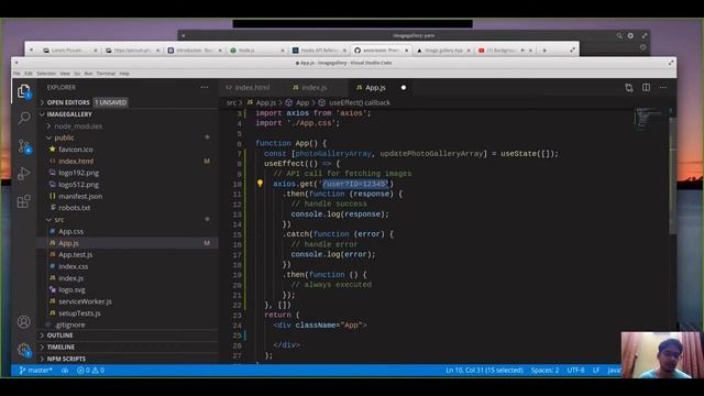 Image Gallery using Reactjs, Bootstrap and axios смотреть онлайн