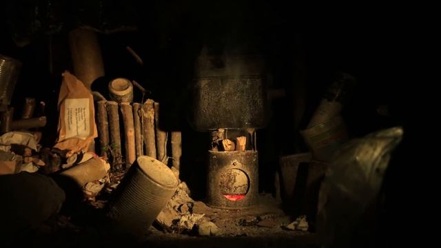 Печка Бонда - цейтраферная съемка -двустенка - дровяная - Solo wood stove смотреть онлайн