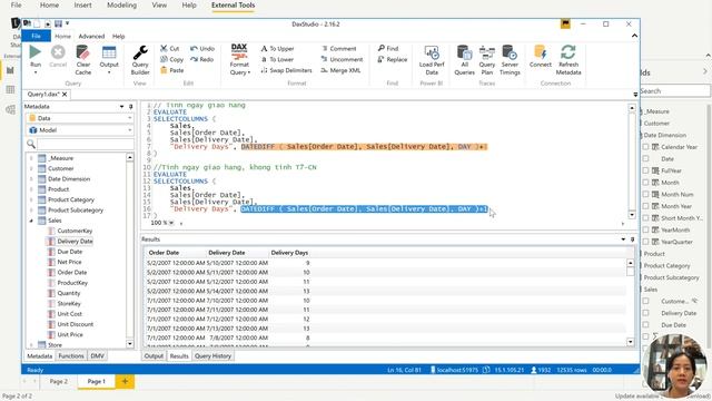Tính số ngày giao hàng (phần 1) theo DATEDIFF và DATESBETWEEN trên Power BI смотреть онлайн