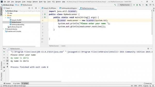 Java Programming (Getting Users Input from the Keyboard Using Scanner)