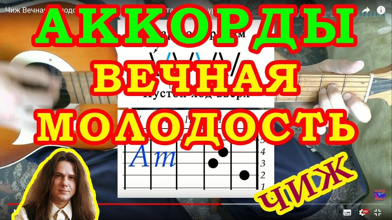 Вечная Молодость Аккорды ? ЧИЖ и КО Сергей Чиграков ♪ Разбор песни на гитаре ♫ Гитарный Бой смотреть онлайн