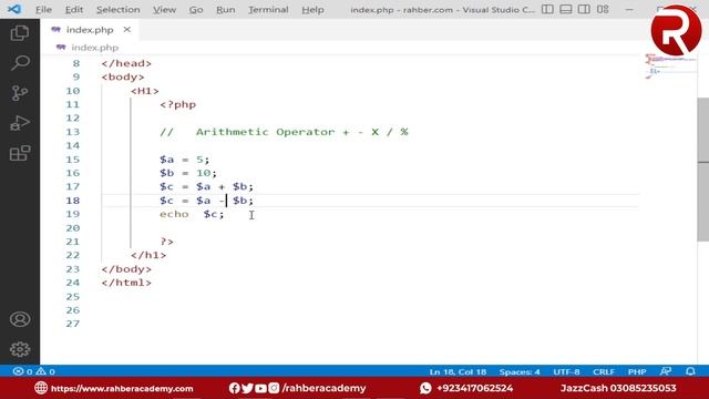 07 Arithmetic Operators In PHP | PHP Complete Course | PHP Tutorials For Beginners @RahberAcademy смотреть онлайн