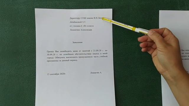 Русский язык 6 класс. Деловые бумаги. Заявление.