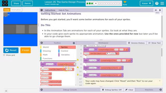 Code.org Lesson 26.3 The Game Design Process | Answer Tutorial | CS Discoveries Unit 3 смотреть онлайн