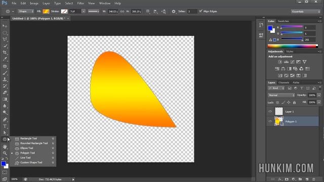 Photoshop CS6 Tutorial - Polygon and Custom Shape Tool смотреть онлайн