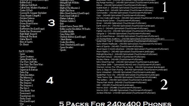 5 Games Packs For 240x400 Phones ( TouchScreen) - 120 Jar Games Working 100% смотреть онлайн