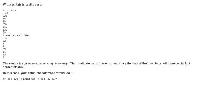 Unix & Linux: Remove last character from line (10 Solutions!!) смотреть онлайн