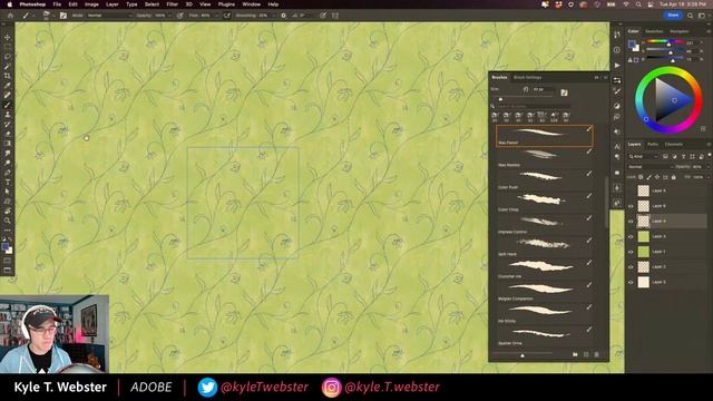 Photoshop for Artists - Seamless Pattern Creation with Kyle T. Webster смотреть онлайн
