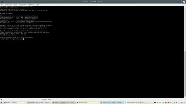 Apache2, PHP és MySQL telepítése FreeBSD-n смотреть онлайн