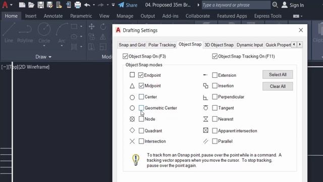 How to Osnap Settings in AutoCAD 2022 смотреть онлайн