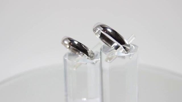 Парные обручальные кольца из белого золота 3.8 мм смотреть онлайн