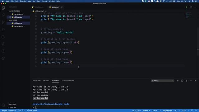 [Programming 101] String Methods смотреть онлайн