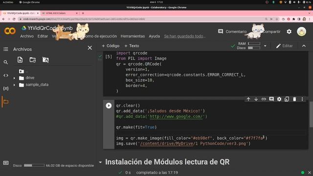 ?+ ? ¿Cómo hacer y leer códigos QR con Python? | qrcode, pyzbar | Python | Google Drive смотреть онлайн