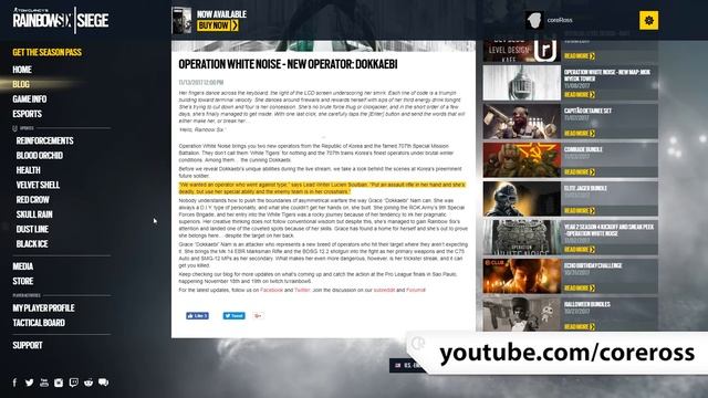 NEW ATTACKER GRACE (Dokkaebi) - White Noise - Tom Clancy's Rainbow Six Siege - R6 смотреть онлайн