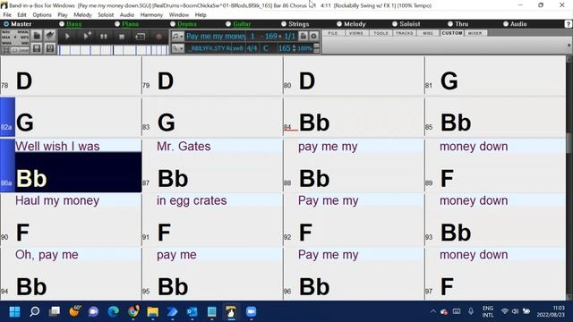 Pay me my Money Down (in the style of Bruce Springsteen) Band-in-a-Box backing Track смотреть онлайн