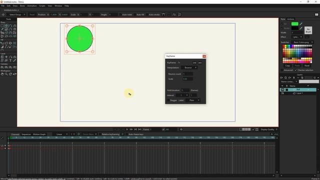 Moho Animation Tutorial: Sequencer - bounce keyframe смотреть онлайн
