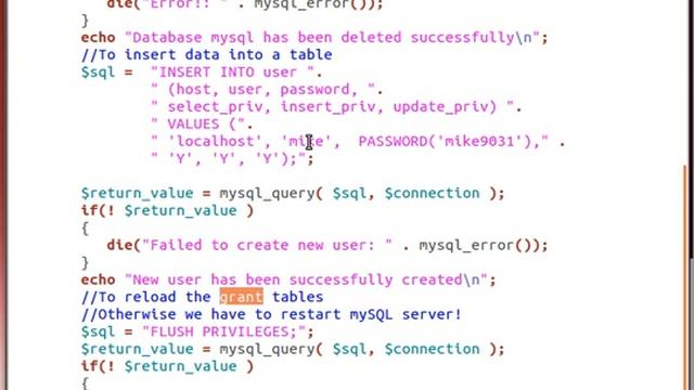 MySQL from a PHP Script 8/8: Create/Add New User in MySQL смотреть онлайн
