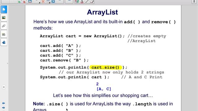 ArrayLists Iteration смотреть онлайн