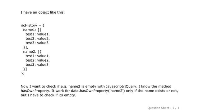 jQuery : Check if Object is empty with JavaScript/jQuery смотреть онлайн