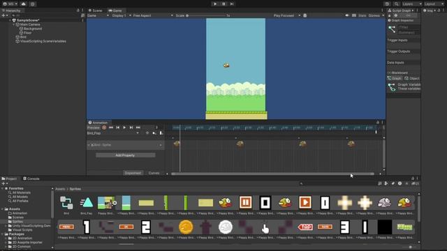 Videotutorial Flappy Bird con Visual Script 02 Unity 3D смотреть онлайн
