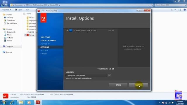 របៀបតម្លើងកម្មវិធី Photoshop CS5