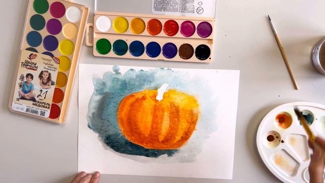 Мастер-класс Тыква акварелью / Рисуем вместе / Быстро и просто / Рисунок для начинающих смотреть онлайн